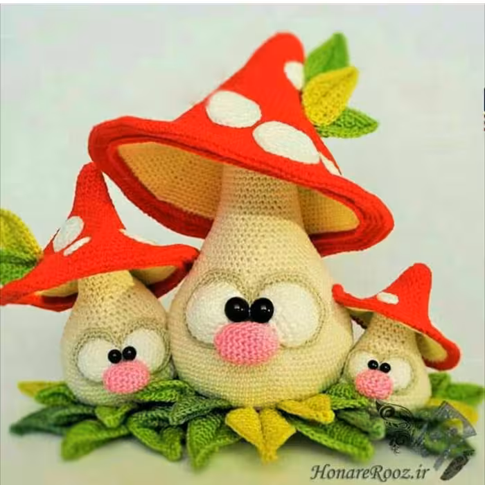 عروسک بافتنی قارچ