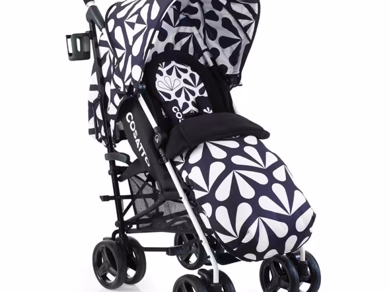 كالسكه تك عصایی دو طرفه سفيدمشكی cosatto كد 3083