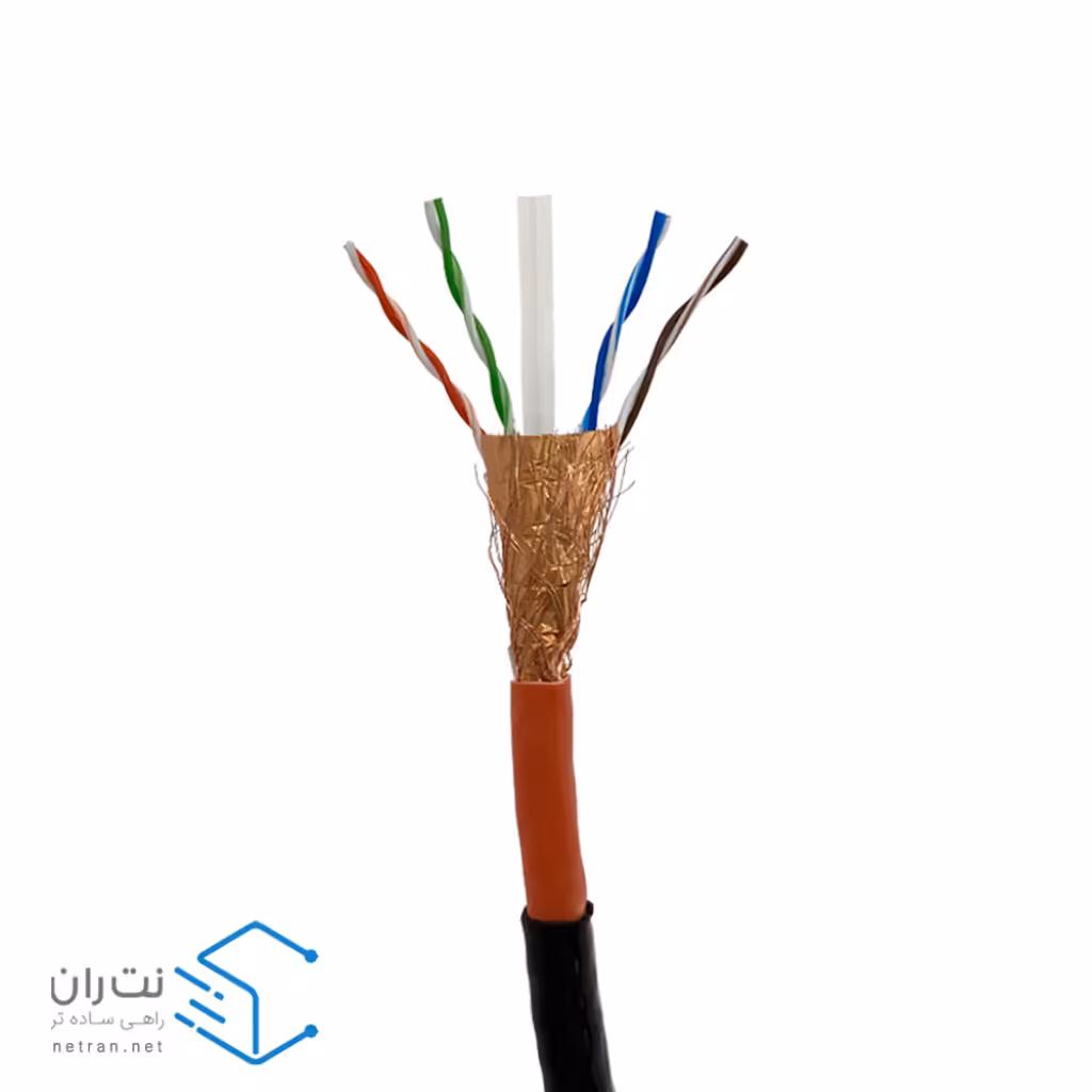 کابل شبکه نگزنس Cat6 SFTP Outdoor آلومینیوم روکش مس (CCA) بدون تست فلوک با دو روکش PVC   PE حلقه 305 متری