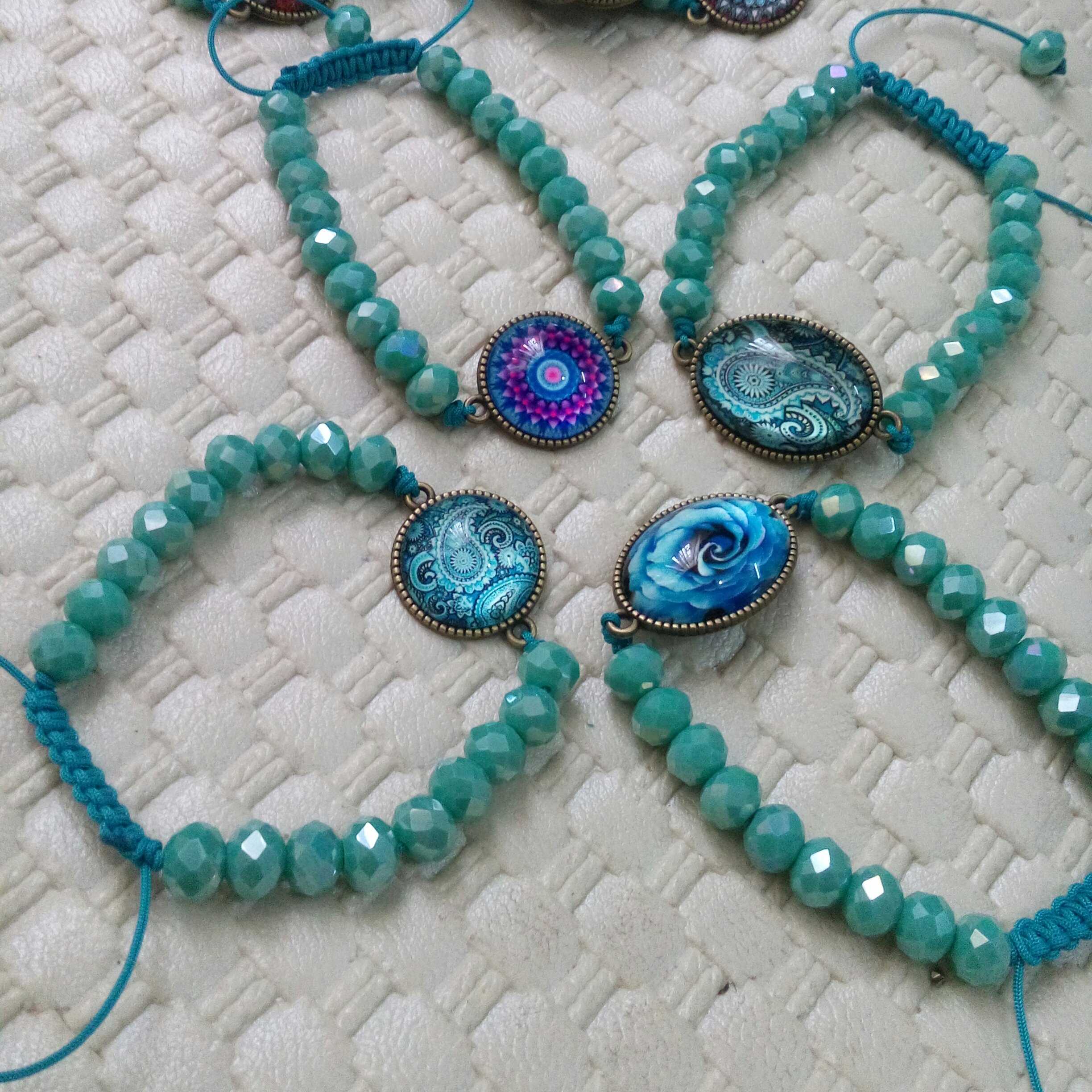 پک ده تایی دستبند کریستالی رزینی