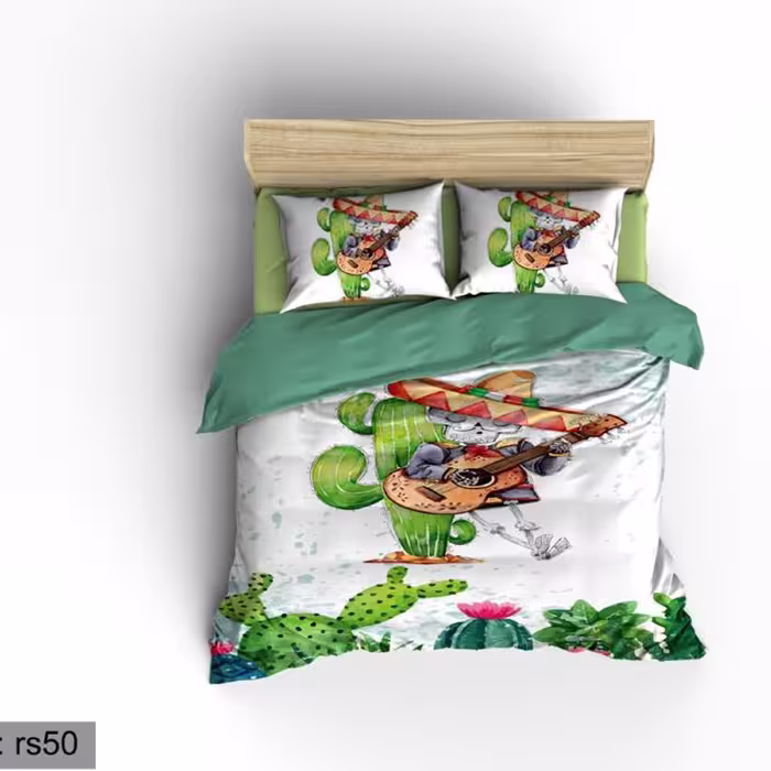 سرویس روتختی 2 نفره تنسل چاپی برندترک لند(Turk Land) rs 50