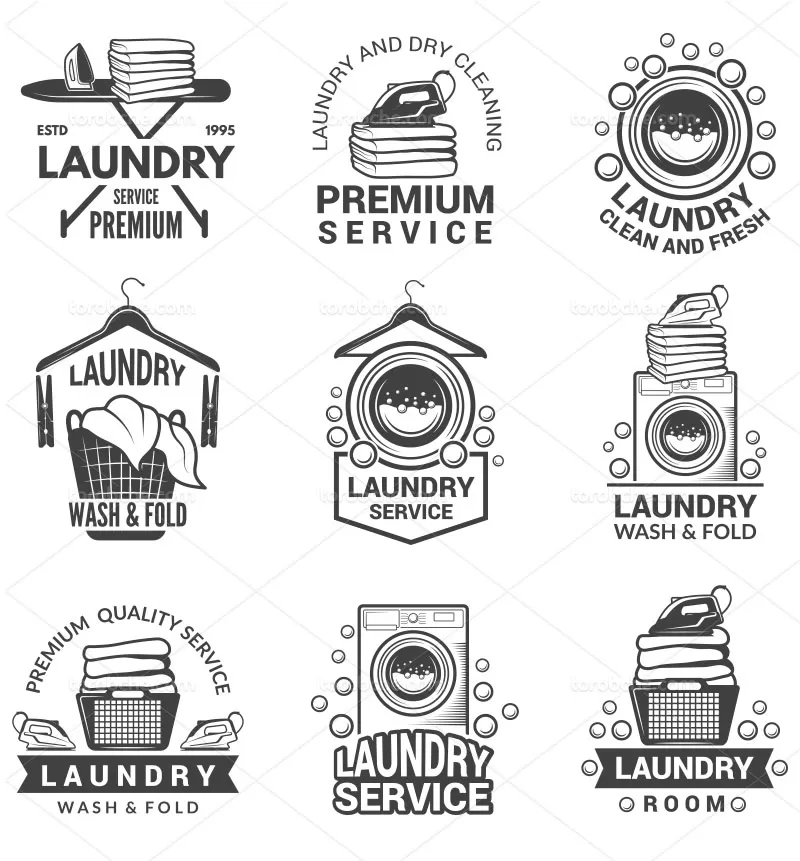 وکتور لوگو خشکشویی | گرافیک با طعم تربچه