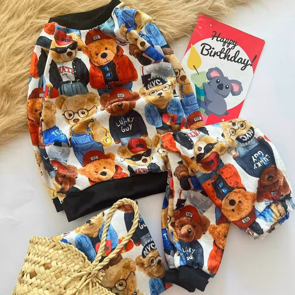 بلوز وشلوار پسرانه مخمل سایز50