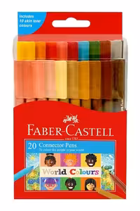 ماژیک در چسبان جعبه مقوایی و طلقی 20 رنگ رنگ پوست و رنگ های کلاسیک 155006