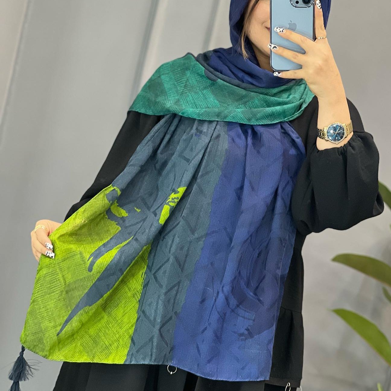 شال نخی بهاره سبز
