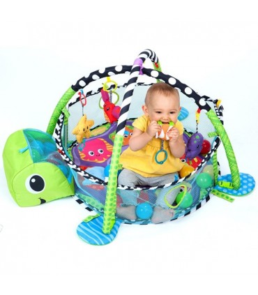 تشک بازي طرح لاک پشت توپ دار اینفانتینو Infantino Grow with Me Activity Gym and Ball Pit