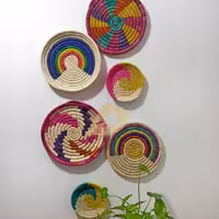 ست کامل دیوارکوب حصیری رنگی زیبا وباکفیت