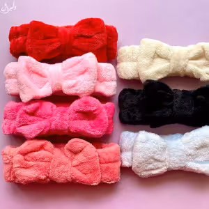 هدبند آرایشی حوله پاپیونی