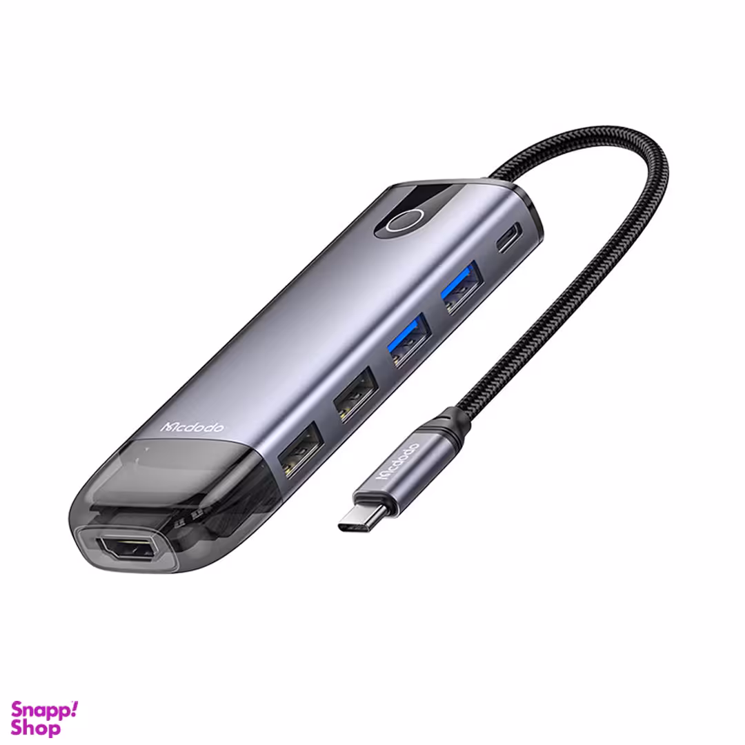 هاب 10 پورت USB-C مک دودو مدل HU-7420 طول 15 سانتی‌ متر