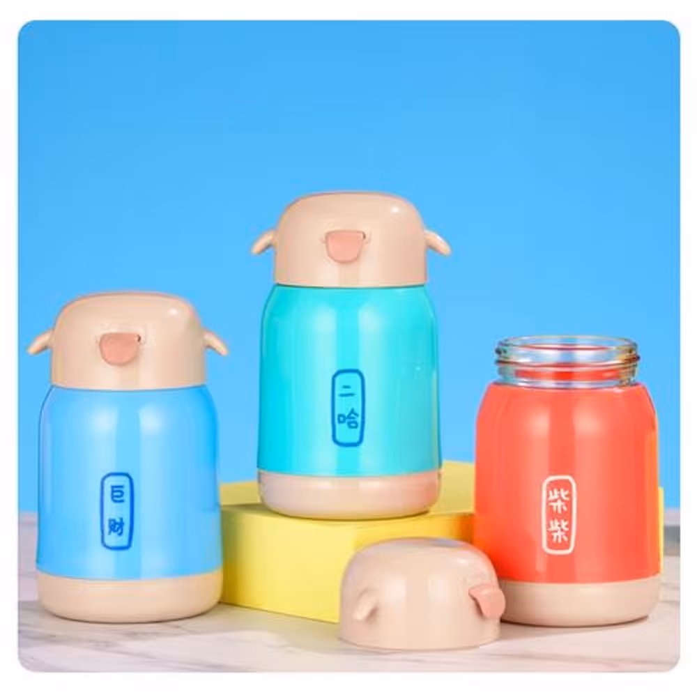 ماگ شیشه ای محافظ دار طرح فانتزی جذاب