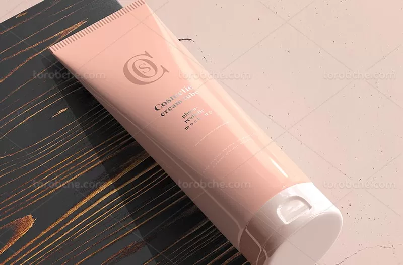 موکاپ تیوپ کرم لایه باز | گرافیک با طعم تربچه