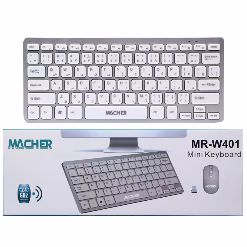 کیبورد ماوس بی سیم مینی مچر MACHER MR-W401