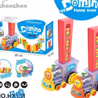 قطار دومینو چین موزیکال وچراغدار جنس خوب وارداتی ی اسباب بازی جالب وهیجان انگیز برای گروه سنی سه سال به بالا