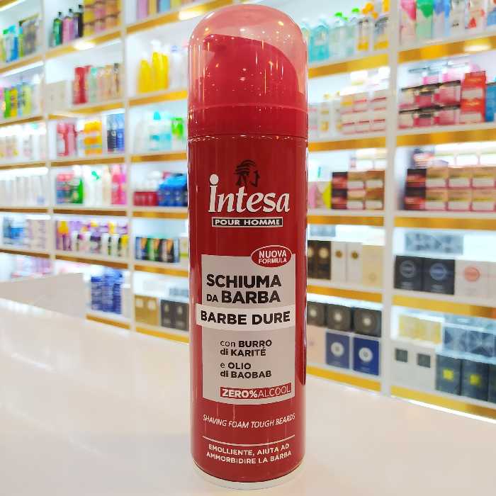فوم اصلاح اینتسا مدل Barbe Dure ایتالیایی حجم 300 میل