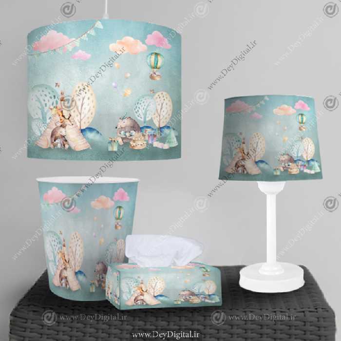 ست لوستر و آباژور اتاق بچه CS-1111