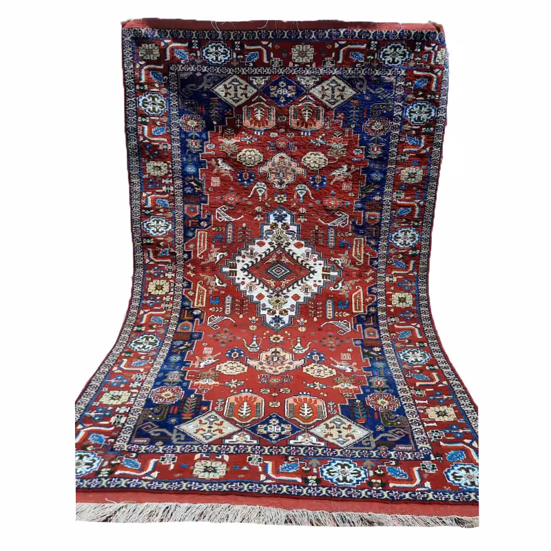 فرش دستباف 1/30*2 چله و گل ابریشم - کد 1/33