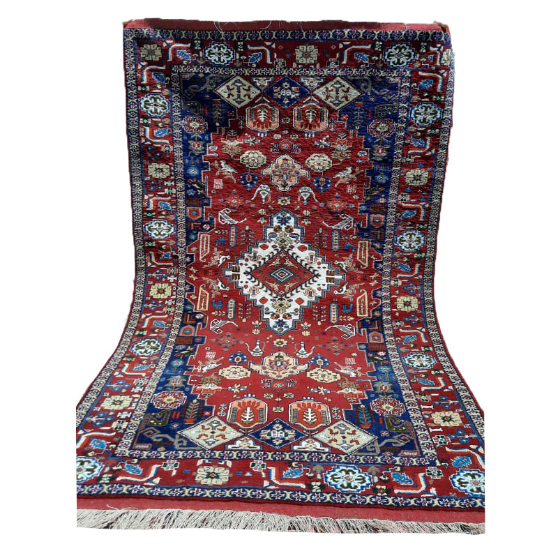 فرش دستباف 1/30*2 چله و گل ابریشم - کد 1/33