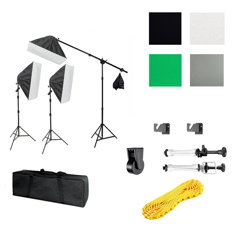 کیت سه شاخه نور 12 لامپ همراه با بریل زنجیری تک محوره