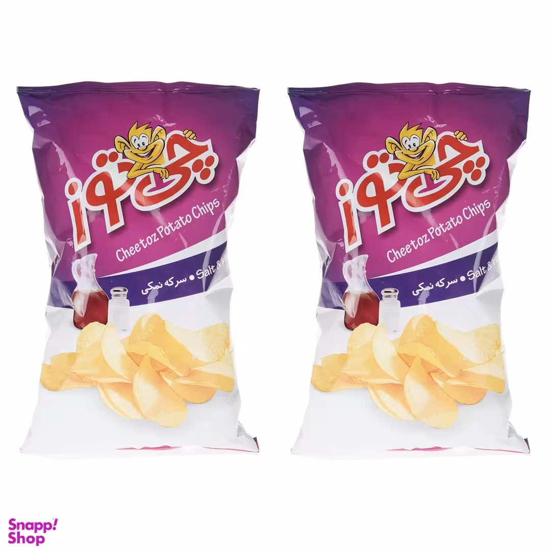 چیپس سرکه ‌نمکی چی توز وزن ۶5 گرم بسته 2 عددی