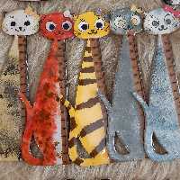 خط کش چوبی فانتزی دستساز کار شده با رزین در اندازه های 20 و 15 سانت