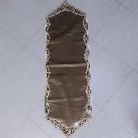 رانر مخمل رومیزی سبز  متمایل به قهوه ای