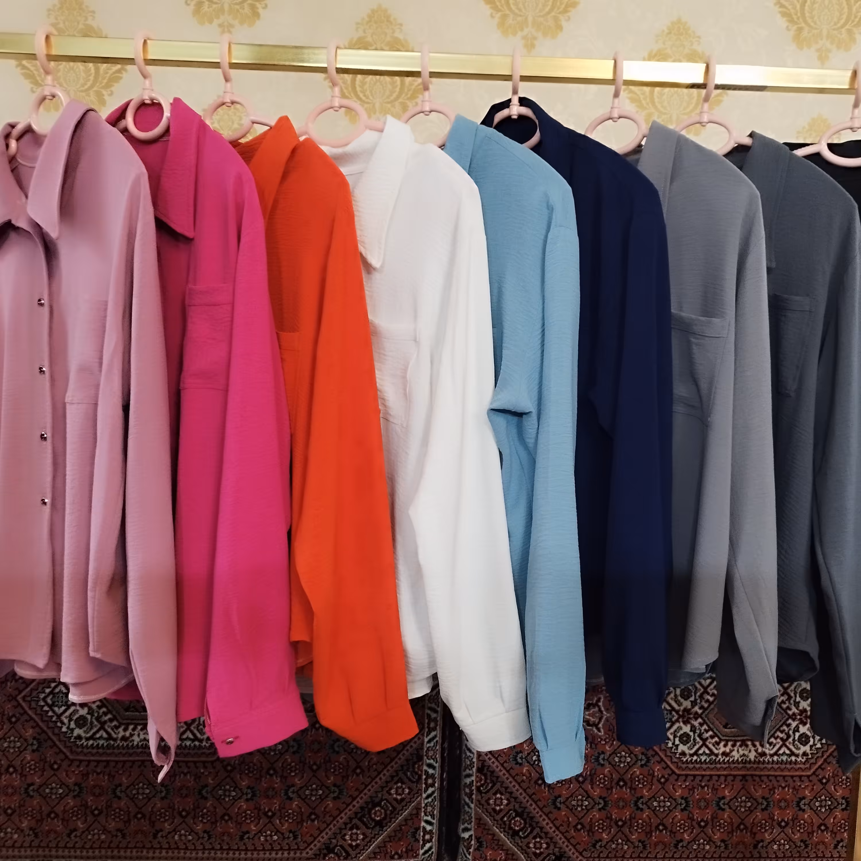 شومیز طرح بغل جیب دار پایین هلال 