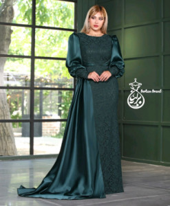 پیراهن مهمانی زنانه دانتل برجسته مدل رزا