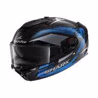 کلاه کاسکت موتورسیکلت چند رنگ ایمنی بسته کربن آبی SPARTAN GT PRO Shark