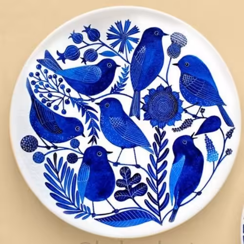 دیوارکوب سفال پرنده آمین