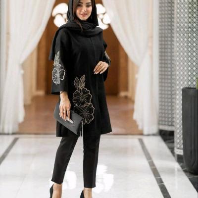 مانتو شلوار زنانه کرپ مدل کت و شلوار مازاراتی گرم بالا اعلا گلدوزی شده نازگل