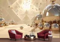 پوستر دیواری سالن پذیرایی طرح سه بعدی HQ-1767