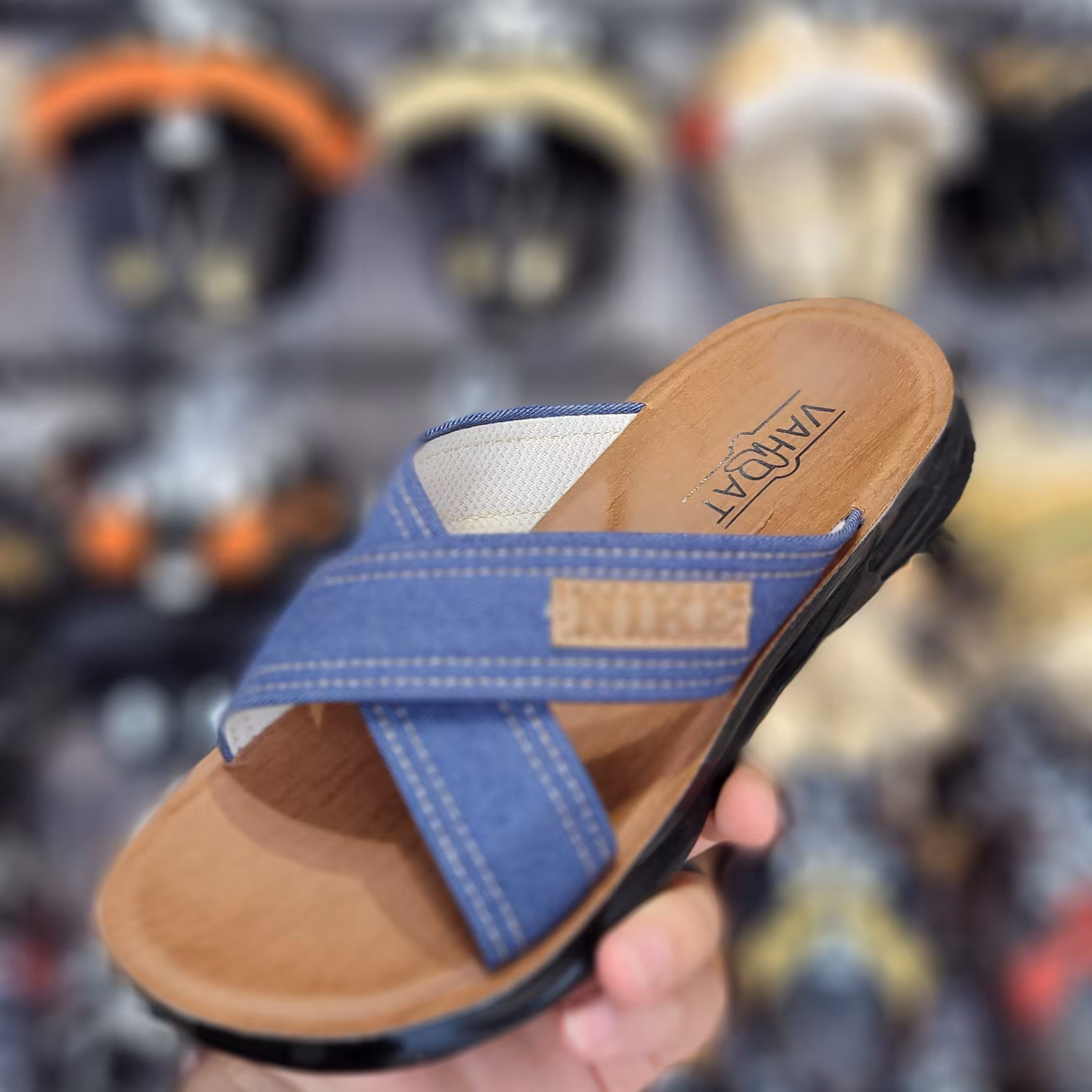 دمپایی وصندل زنانه دخترانه مردانه زیره پیو و رویه برزنتی درجه یک نرم وسبک بادوام باکیفیت مدل وحدت رنگ آبی  44114