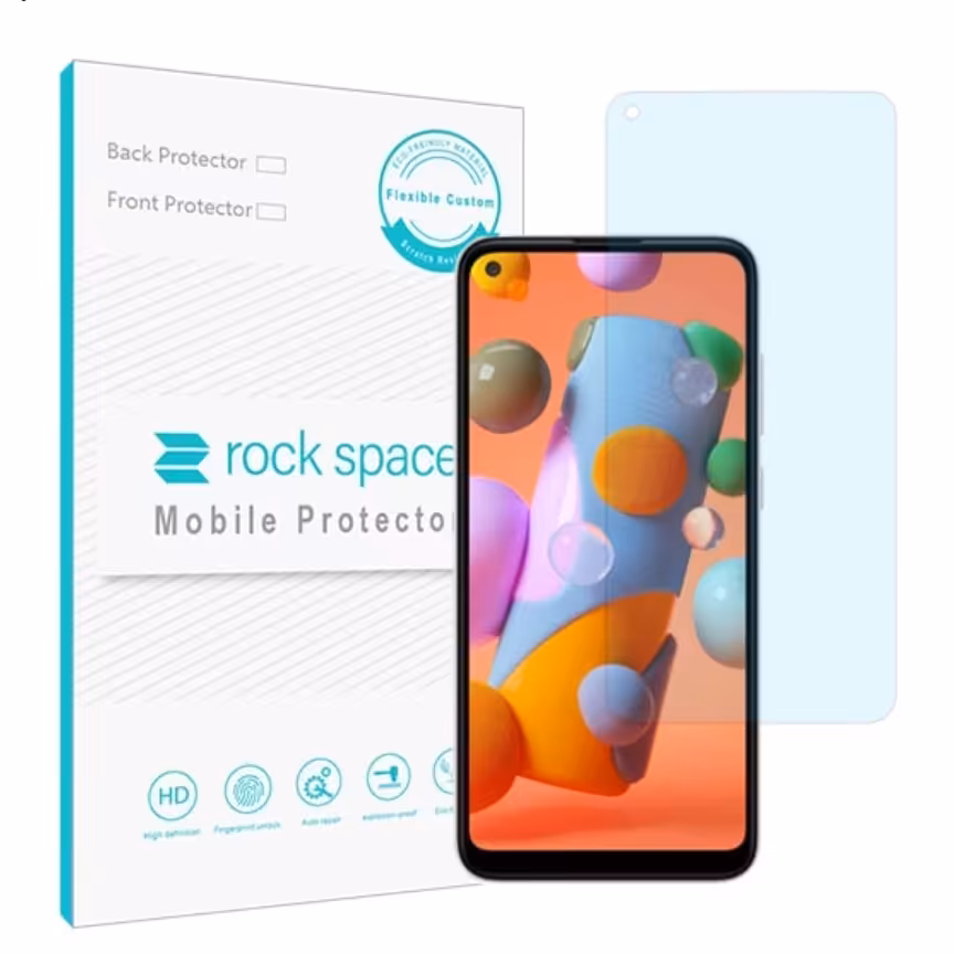 گلس نانو هیدروژل آنتی بلو و ضد ضربه گوشی سامسونگ A11 برند راک اسپیس 