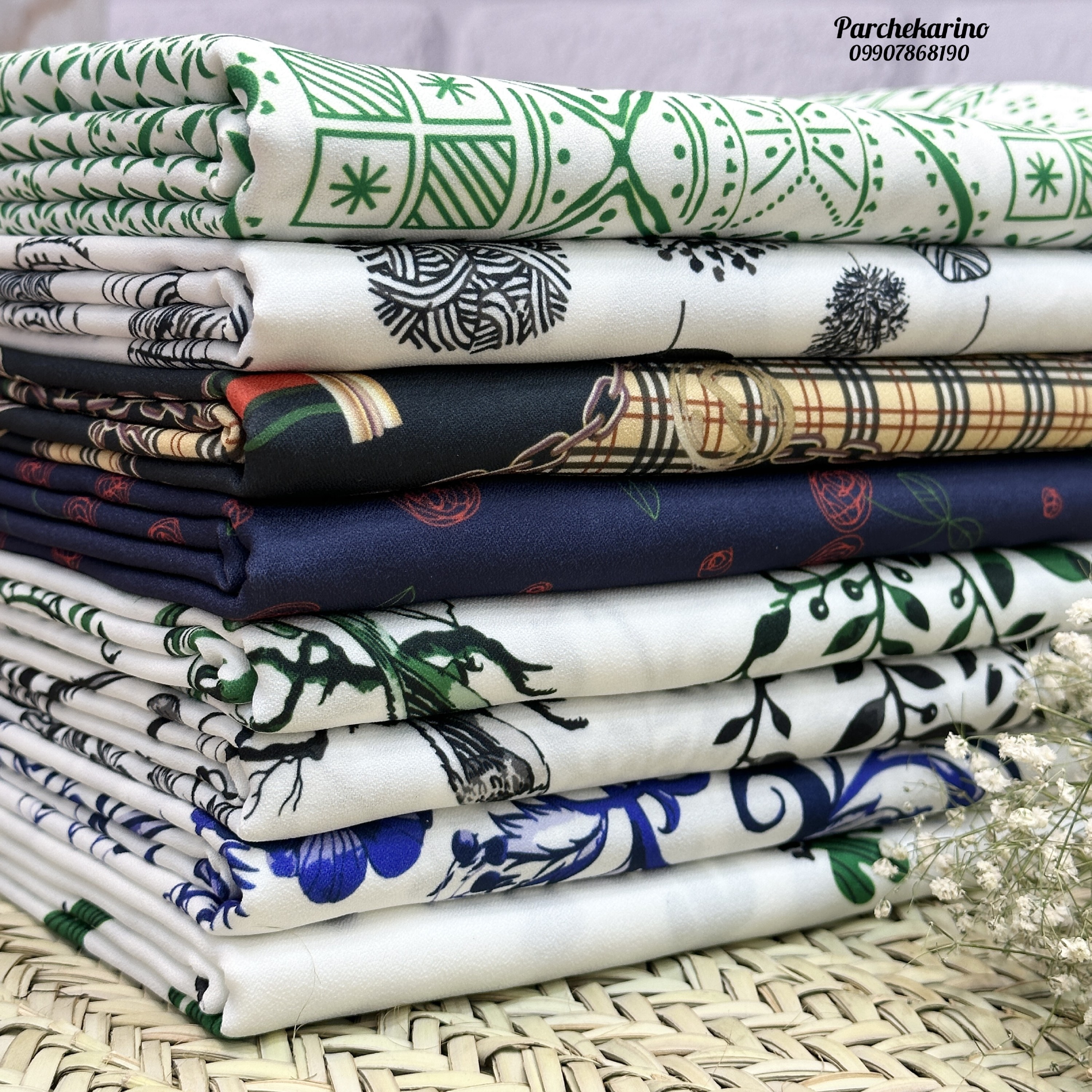 پارچه کرپ اسکاچی طرحدار 