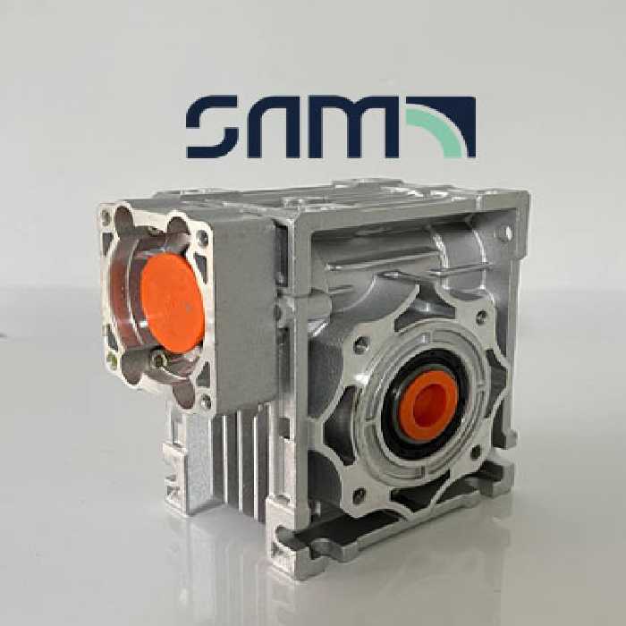 RV075:10 ، گیربکس حلزونی سایز 75، نسبت 10، مناسب برای سرو موتور های دارای فلنج 130