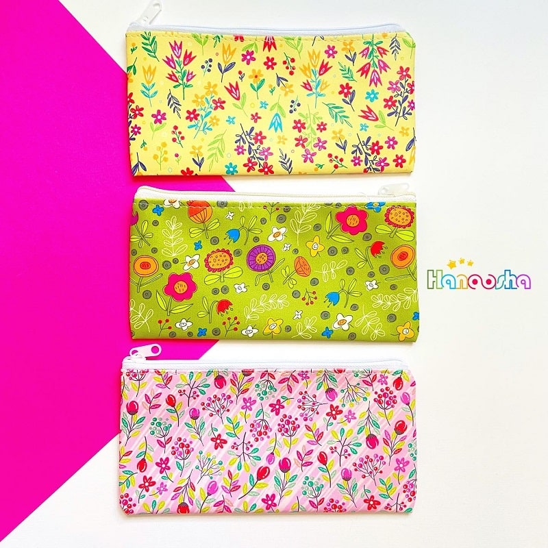 جامدادی فانتزی گل گلی انجل چرمی کد 03