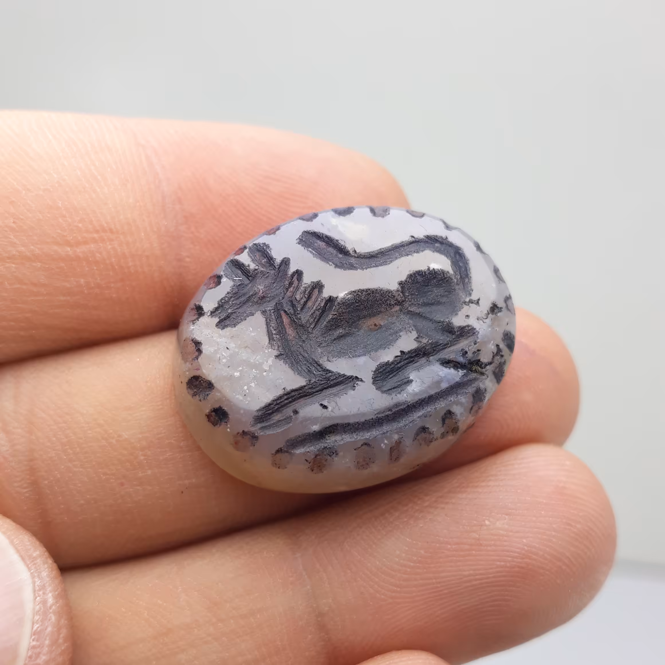 نگین و مهر عقیق خاص با نشان بی نظیر 