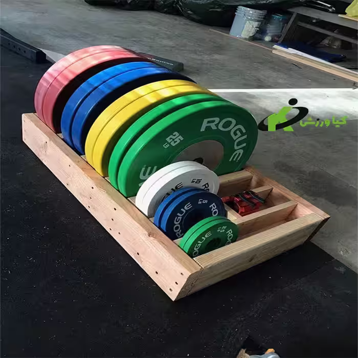 خرید رک صفحه هالتر چوبی مدل CROSSFIT
