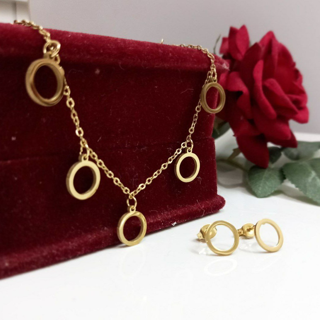 نیم ست پرآویز استیل