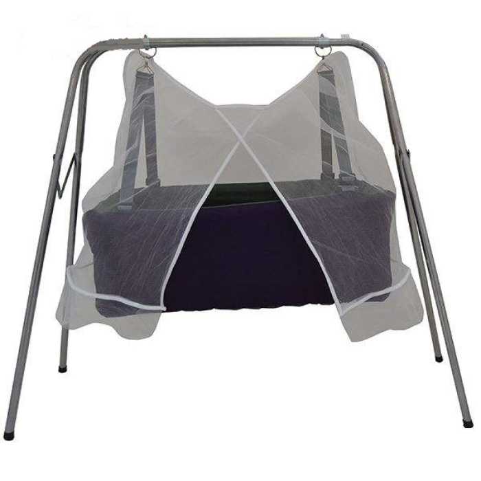 گهواره ساده پایه فلزی طوسی