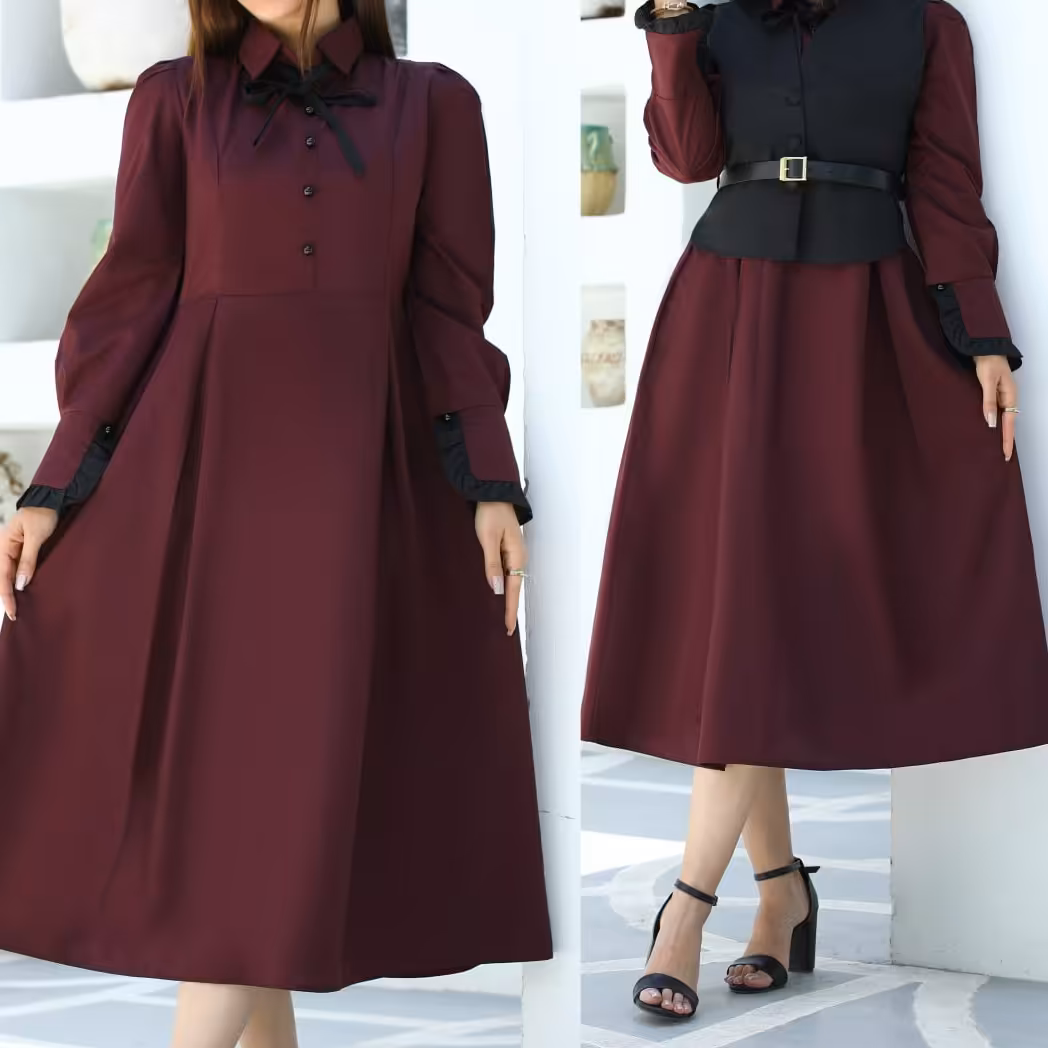 3تیکه پیراهن کمربند و جلیقه الناز