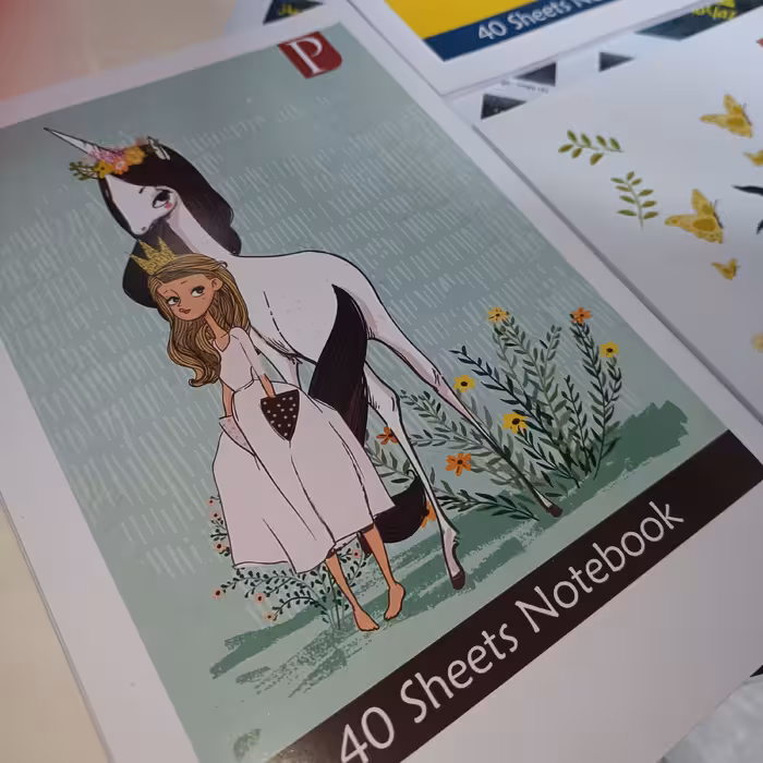 دفتر  چهل برگ منگنه خط دار