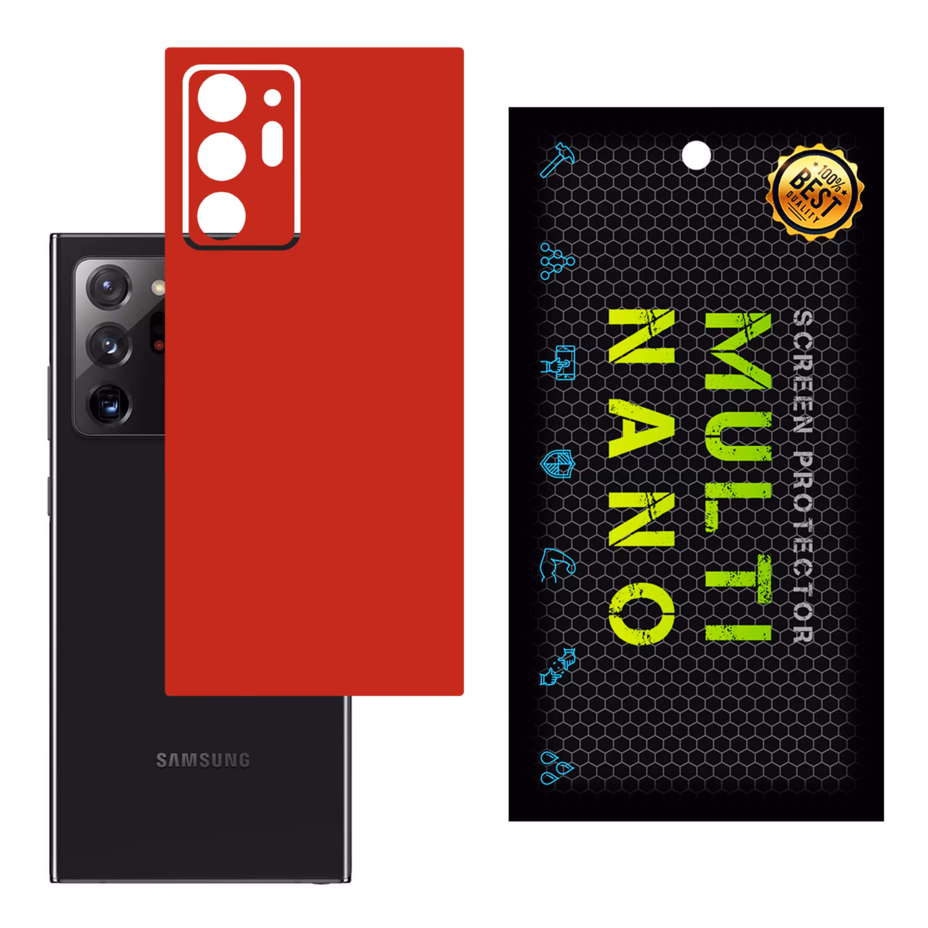 برچسب پوششی MultiNano مدل X-F1M-Red برای پشت موبایل  سامسونگNote 20 Ultra