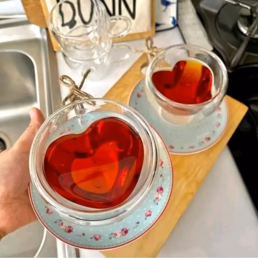 ماگ دوجداره قلبی 