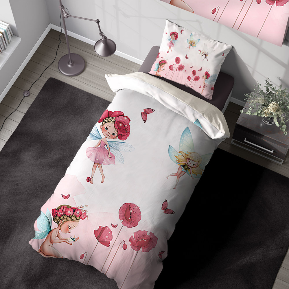 سرویس روتختی دخترانه طرح فانتزی فرشته های کوچولو ba-3025