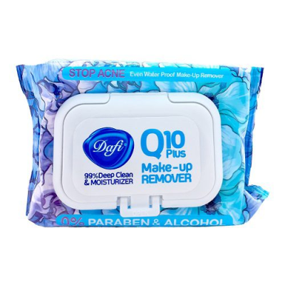 دستمال مرطوب پاک کننده آرایش دافی مدل Q10 (طرح گل 1) 50 عددی