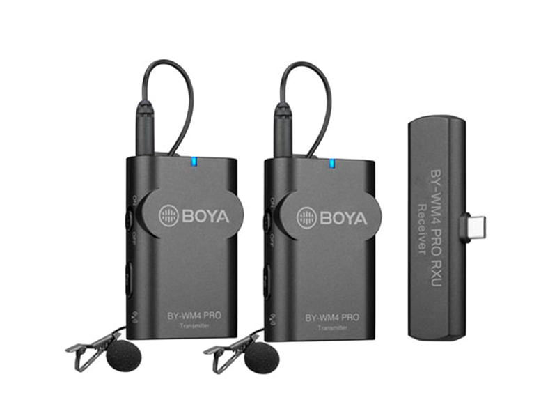 میکروفون دو نفره دیجیتال بی سیم بویا BOYA BY-WM4 PRO-K6 Wireless Omni Lavalier Microphone for USB-C Devices