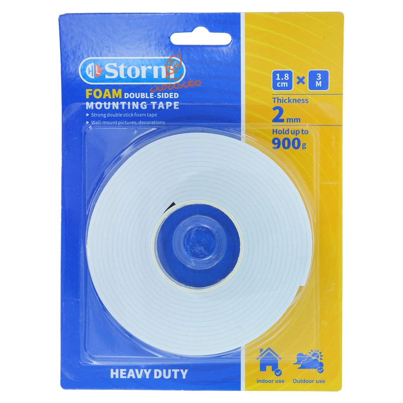 قیمت و خرید چسب دو طرفه فومی نواری 3 متر 2137 استورم STORM