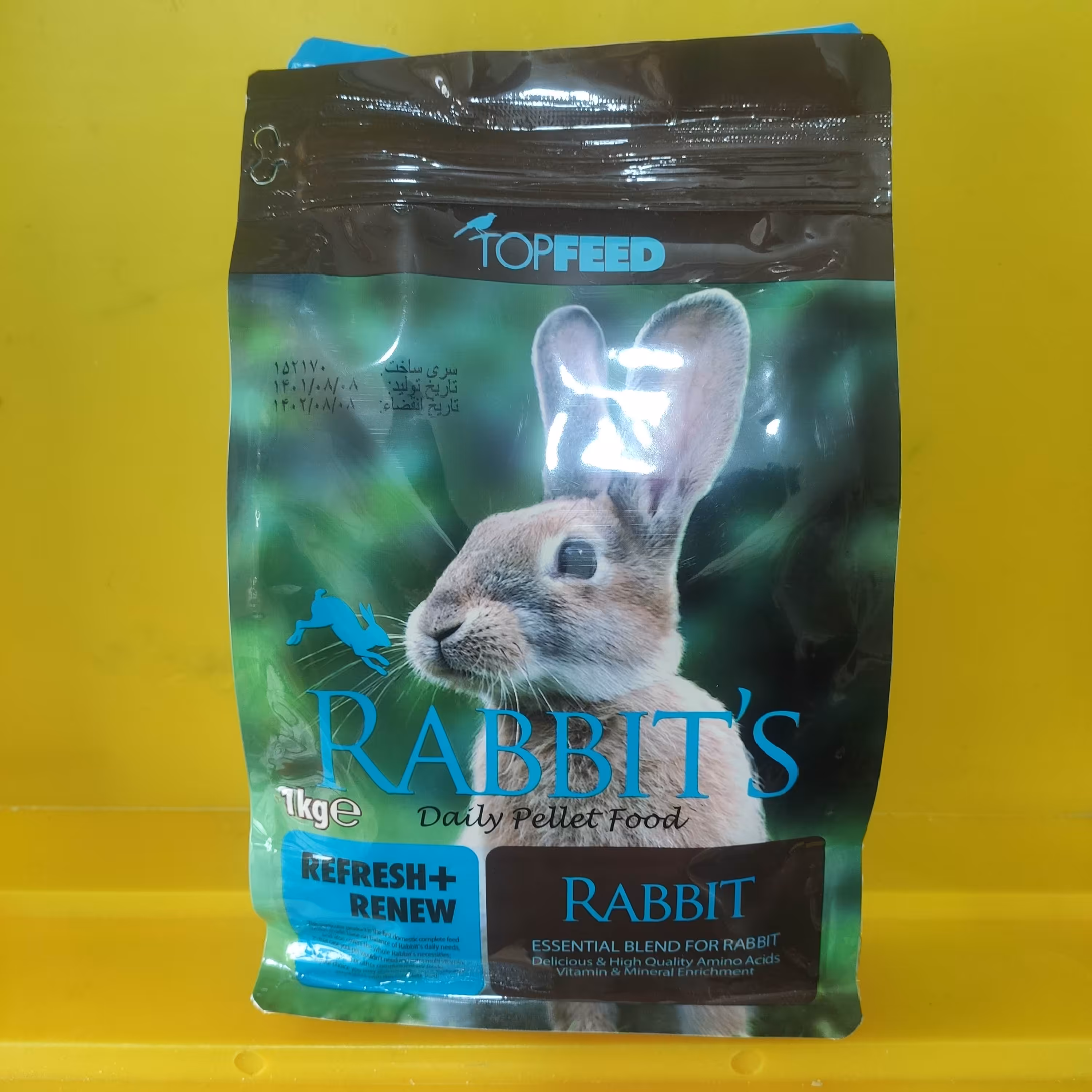 غذای خرگوش بالغ برند تاپ فید (وزن 1 کیلوگرم) 