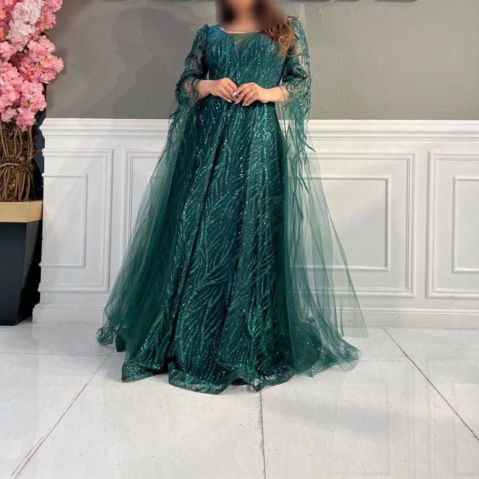 لباس مجلسی ماکسی شیک طرح عربی آستین کلوش 